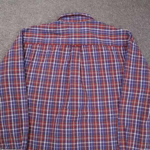 VTG Eddie Bauer Plaid Colorful Large Multicolor Long Sleeve Collared Shirt - Picture 9 of 9